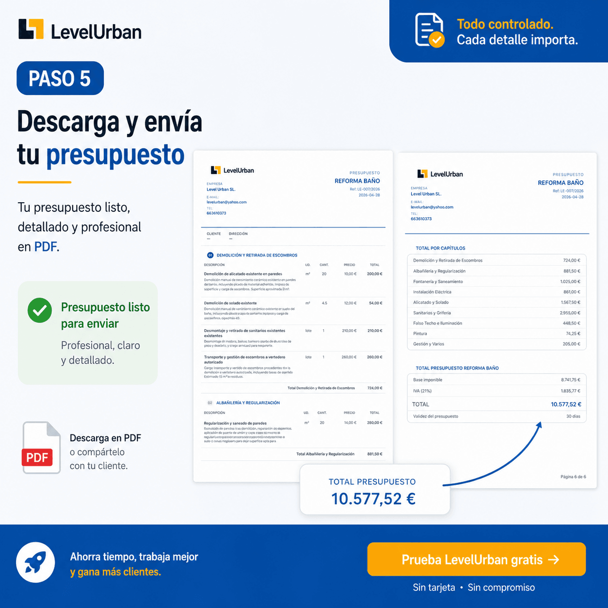 PDF profesional generado